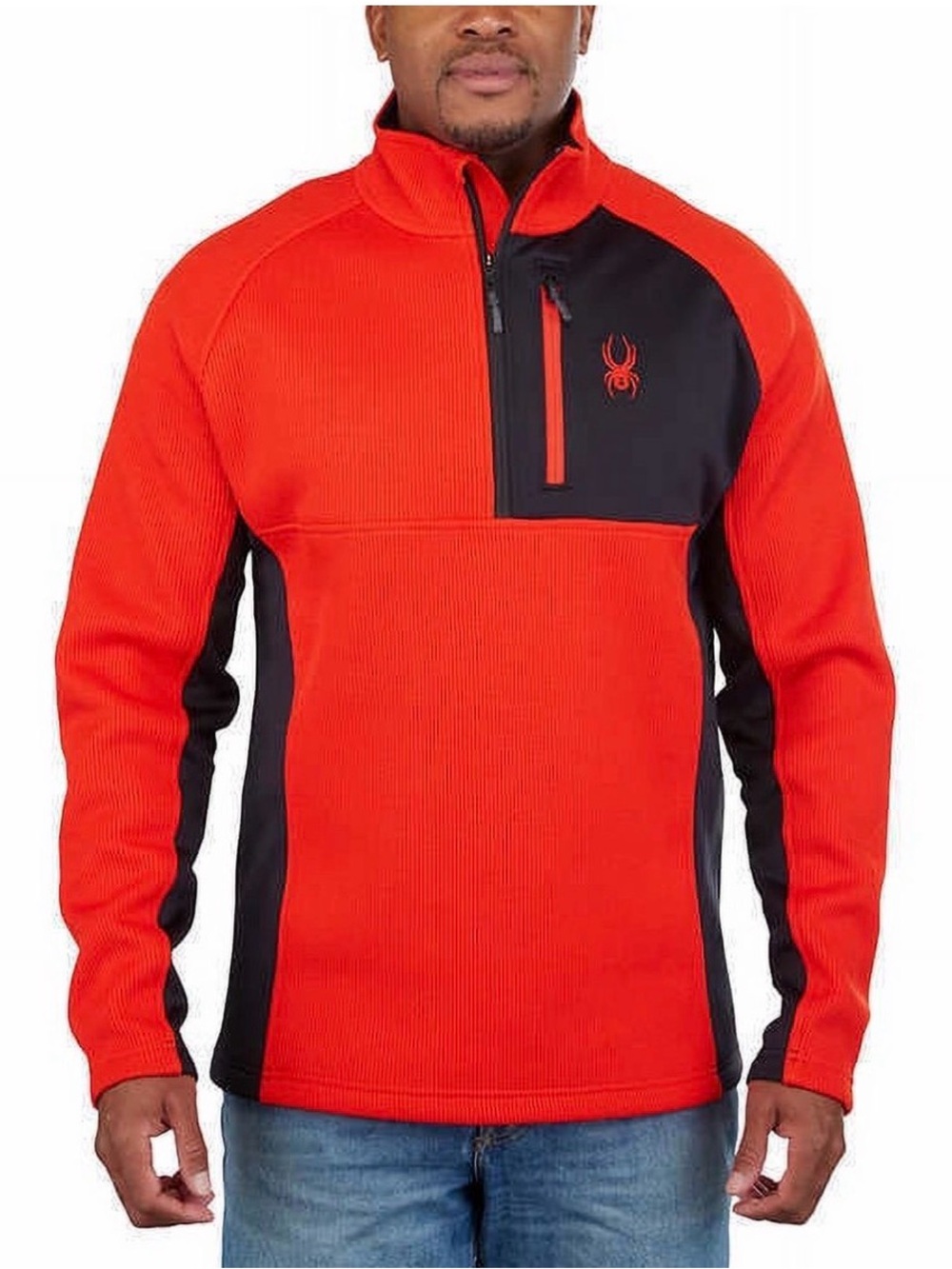 Spyder Men's Half Zip Sweater Gait Knit Pullover Size Medium
